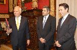 García-Margallo con el embajador de Georgia y Ferrer Dalmau en el despacho de Alcaldía