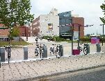 Base del sistema de préstamo de bicicletas en el Campus Miguel Delibes