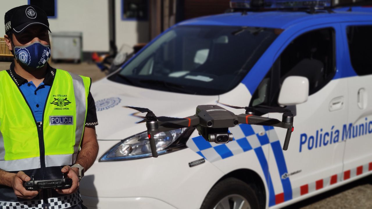 Dron de la Policía Municipal de Valladolid