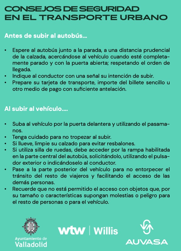 AUVASA campaña seguridad consejos