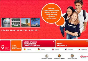 Pantallazo Portal Lengua y Turismo en Valladolid