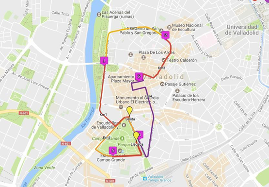 Legua Valladolid 2022 plano recorrido