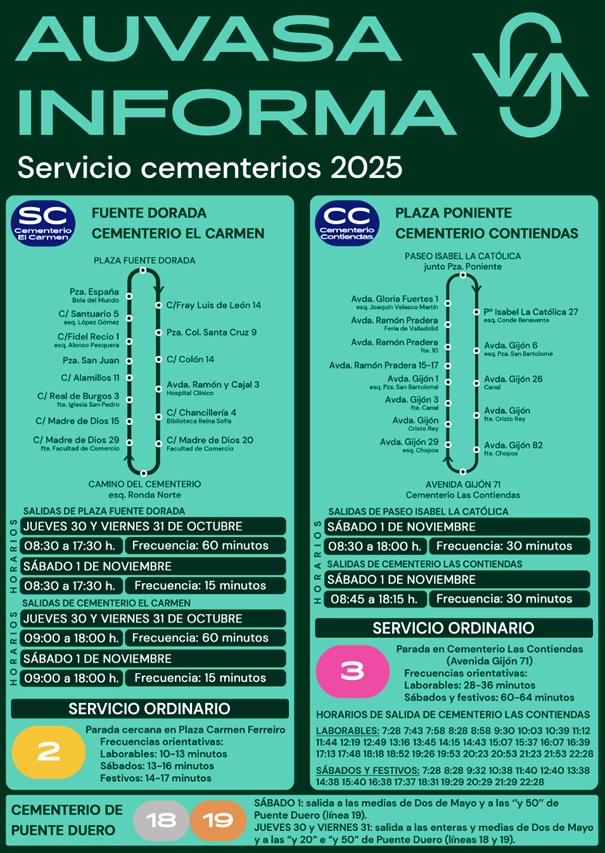 AUVASA servicios cementerios 2025