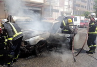 Incendio de vehículo en Parquesol