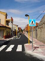 La reformada calle del barrio de La Pilarica